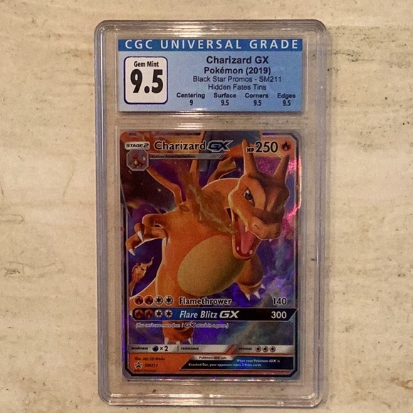 Charizard GX Pokemon SM211 Black Star Promos 2019 Hidden Fates CGC 9.5 TCG Card - Picture 1 of 6
